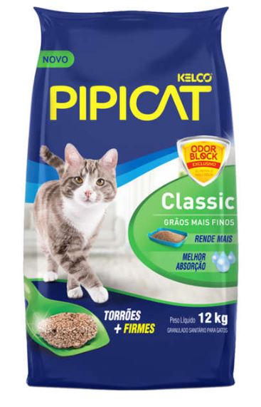 Areia Higiênica Pipicat Classic para Gatos
